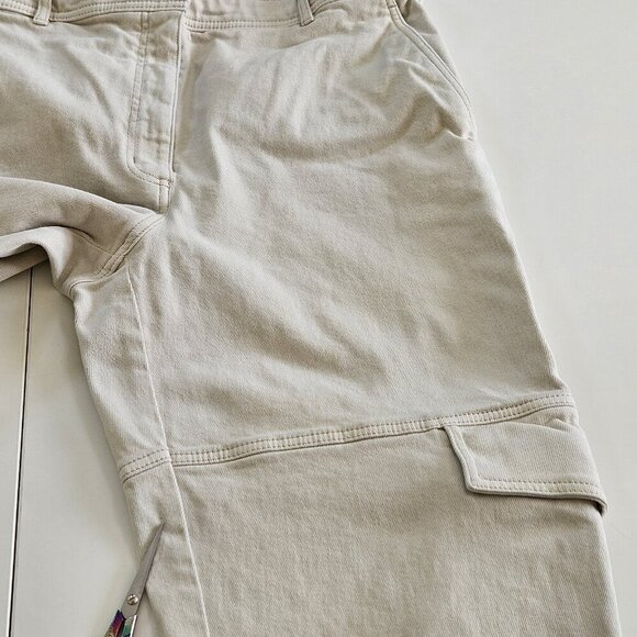 Wilfred Pants Womens 14 Beige Twill Straight Cargo Pockets Streetwear Preppy - Picture 10 of 16